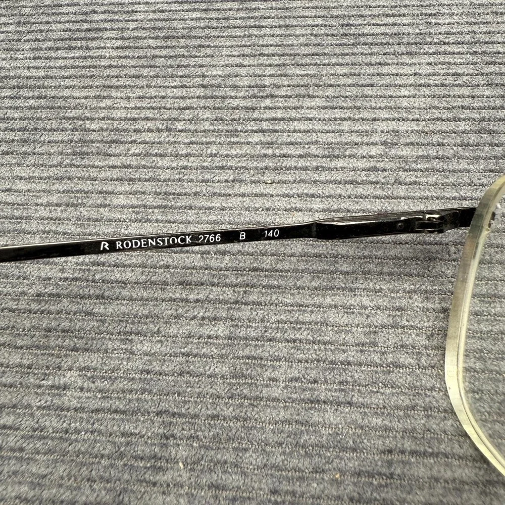 Vintage‎ Rodenstock 2766 B 140 Aviator Glasses Frames Black Silver Germany Retro